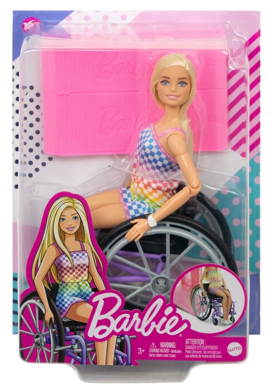 Bábika Barbie Fashonistas v kočíku s kockovaným oblečením HJT13